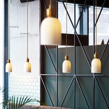

LED Ceramics Pendant Lamps Personality Light Fixture Nordic Retro Restaurant Hanging Ceiling Lamps JW Bar Chandeliers Lighting