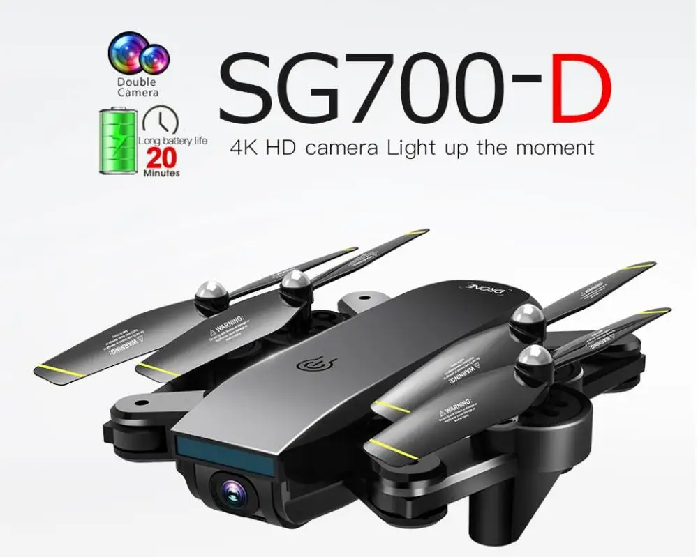 

SG700-D Professional Foldable Drone with Dual Camera 1080P 720P 4K Selfie WiFi FPV Optical Flow RC Quadcopter Helicopter
