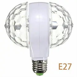 Bombilla LED giratoria de doble cabezal, lámpara de escenario para discoteca, KTV, Disco, Bar, DJ, salón de baile, casa, Club, E27, B22, 6W