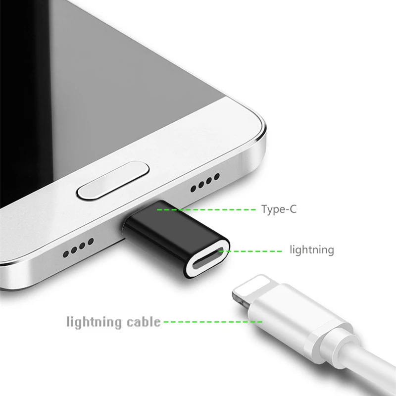 Адаптер с разъемом Lightning Type-C для iPhone Huawei P30 Xiaomi | Мобильные телефоны и аксессуары