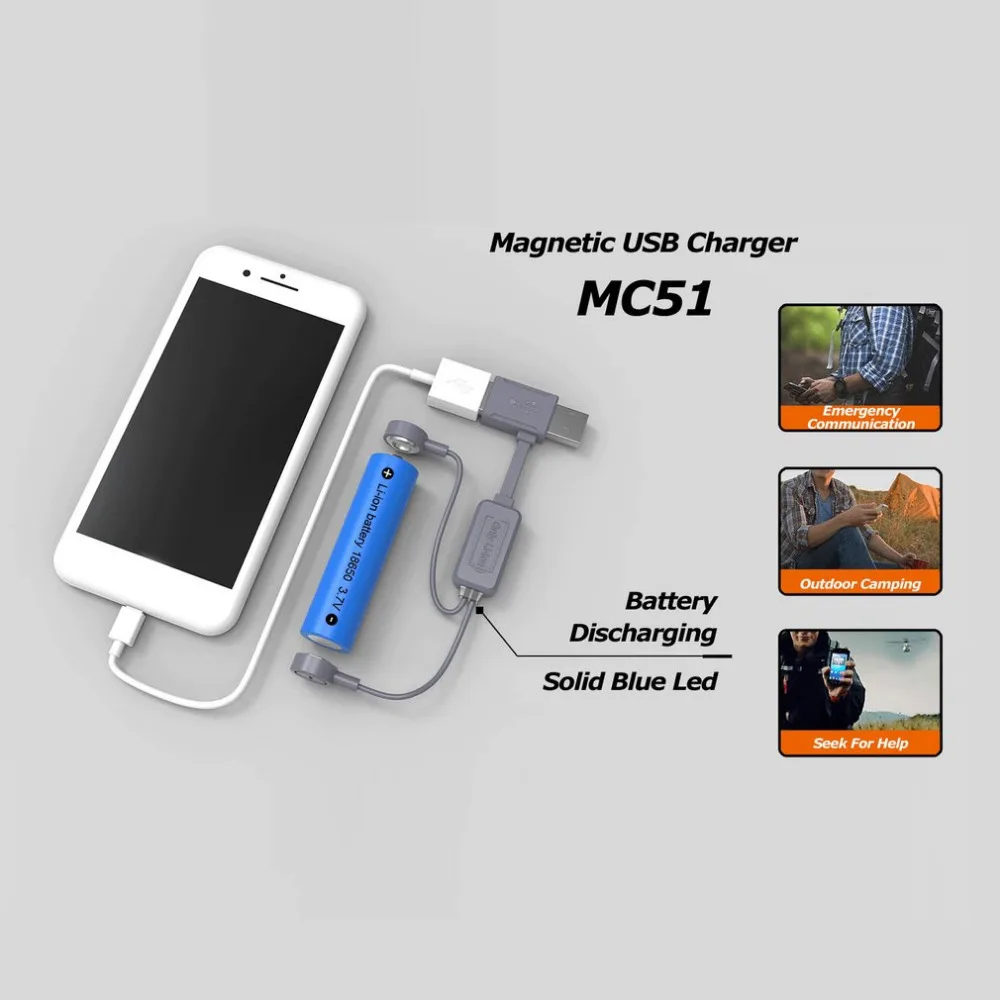 MC51 многофункциональное магнитное USB зарядное устройство для AA AAA 18650 литий-ионная батарея мини зарядка/разрядка Банк питания