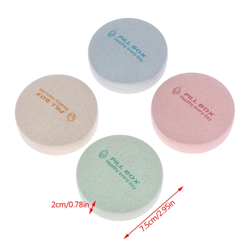 Travel Home Pill Drugs Container Fashion Secret Stash Tablet Storage Organizer Circular Pill Box Portable Medicine Case 1/5Grids