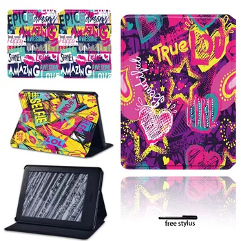 

Graffiti Leather Pu Hard Shell Case Cover for Amazon Kindle Paperwhite 1/2/3/4 Kindle (8th/10th)tablet Anti-Dust Protective Case