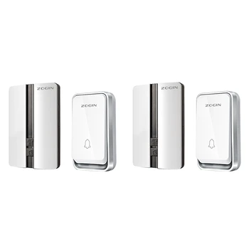 

ZOGIN Wireless Doorbell Waterproof with No Battery Self Powered Smart Home Security Alarm System Door Ring