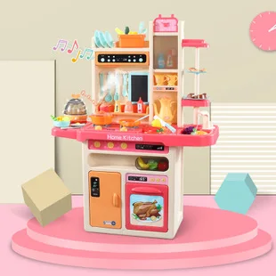 Детский набор кухонных игрушек большого размера 100 см, модель с распылителем, вытяжка, игровой домик, игрушки для приготовления пищи