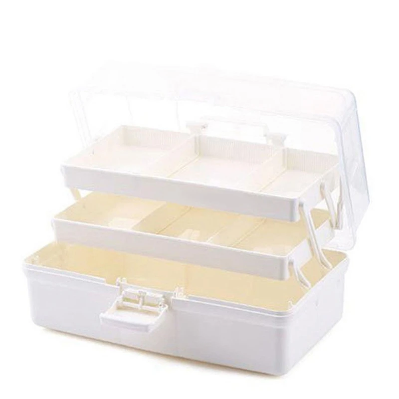  3 Layer Medical Kit Portable Medicine Box First Aid Kit Medicine Makeup Stationery Box Desk Storage