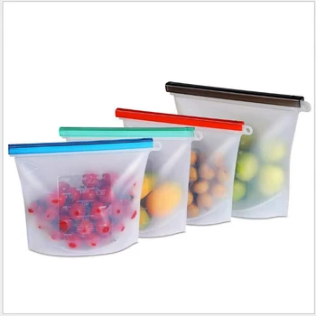 

1PCS Reusable Silicone Vacuum Sealed Food Preservation Bags Fruit Meat Storage Containers Refrigerator Bags Kitchen Storage Bags
