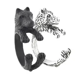 Новое Ретро регулируемое кольцо с полярным медведем мужские ANEL Бохо металлические кольца с животными для женщин модные ювелирные
