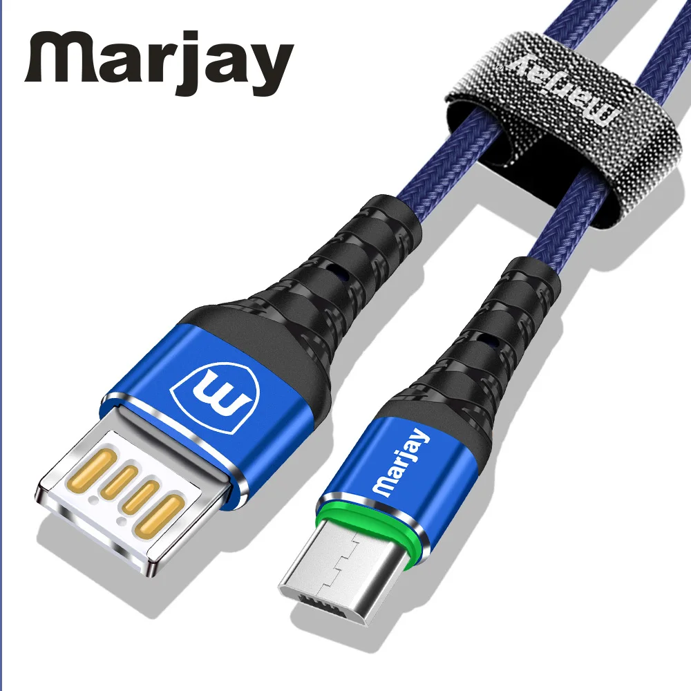 Marjay Micro USB кабель Быстрый зарядный Дата кабель Зарядное устройство USB кабель для samsung Xiaomi huawei Android Microusb кабель для мобильного телефона