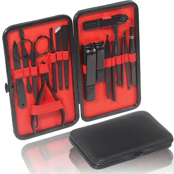 

1 Set 16 pcs Stainless Steel Tweezer Nail Art Clipper Scissors Tweezer Knife Manicure Nail Art Cutter Pedicure Manicure Tools