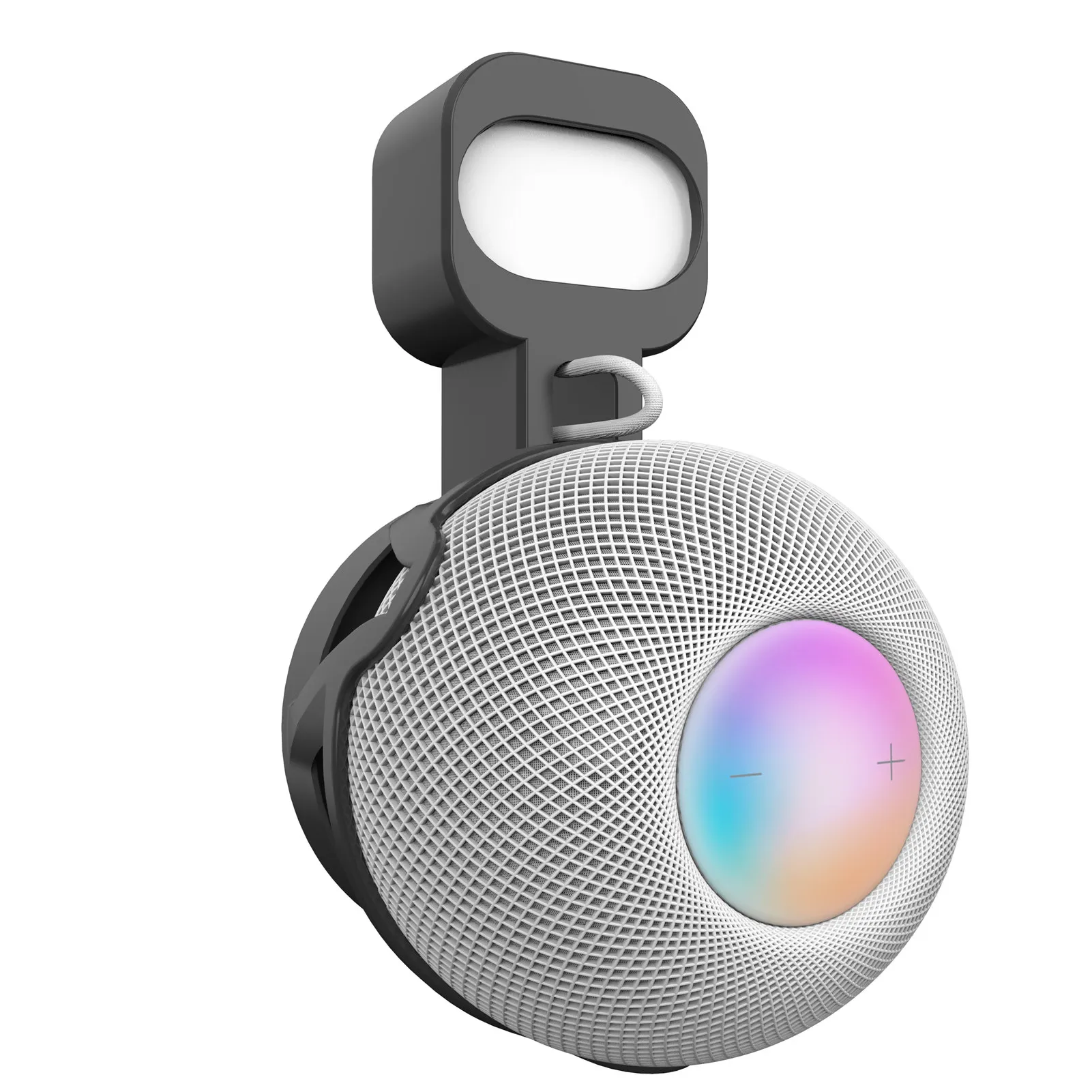 PUSOKEI Supporto A Parete Per HomePod Mini | Lega Di Alluminio, Salvaspazio E Robusto | Colore Nero