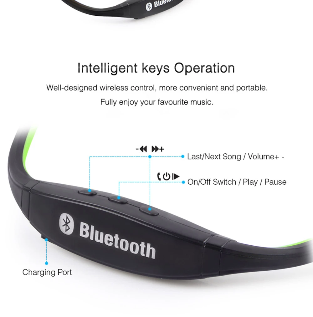 S9 Plus Bluetooth наушники спортивные беспроводные наушники Поддержка TF/SD карты Bluetooth гарнитура музыкальные наушники с микрофоном для Xiaomi