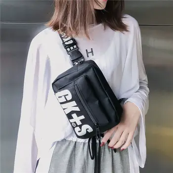 

2020 new style women's Bag Fashion Korean leisure letter waist bag single shoulder small bag women's oblique straddle chest bag
