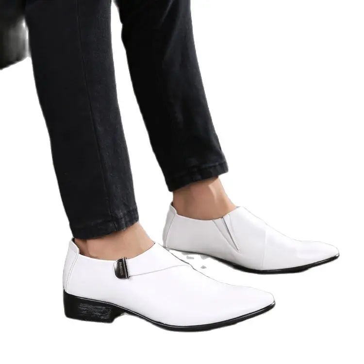 VIVODSICCO-zapatos de vestir blancos para hombre, calzado de cuero, estilo de moda, zapatos de boda planos, Oxfords, Social, Negocios, nuevo AliExpress Mobile