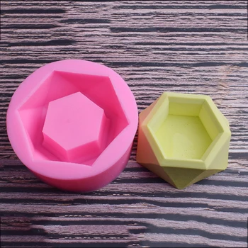 

Succulent Plants Making Concrete Silicone mold 3D flowerpot aromatherapy plaster candlestick DIY Cement Planter Pot Mould
