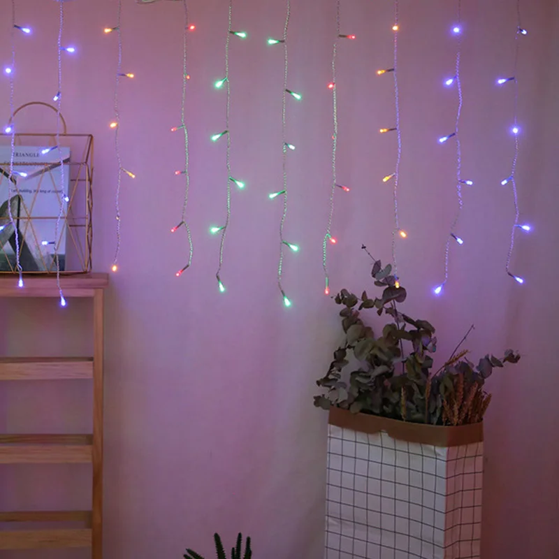 3,5 м 96LED 5 м 216LED занавес для гостиной, декоративный светильник на Рождество, светильник s, свадебное украшение, декоративный светильник, струны