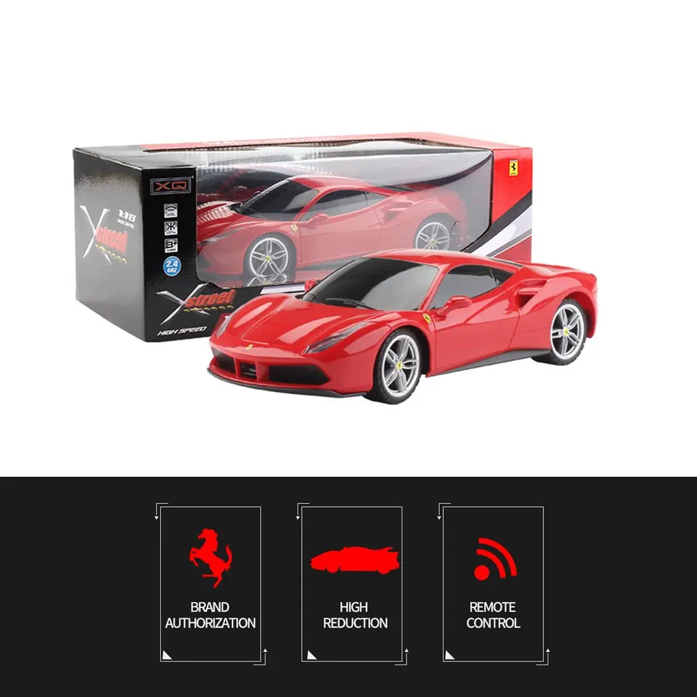 488 GTB 1:18 1/18 RC гоночный автомобиль 4 канала дистанционное управление модель для стимулирования игрушки для детей Подарки