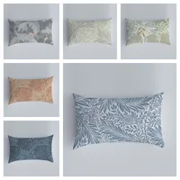 Pastoral style pillowcase Nordic flower pattern cushion cover car backrest pillowcase living room sofa home pillowcase single 1