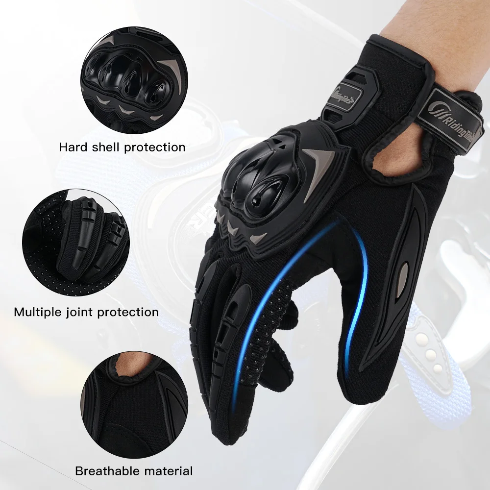 Luva Motociclista Couro Resistente Impermeavel - Hand Shield