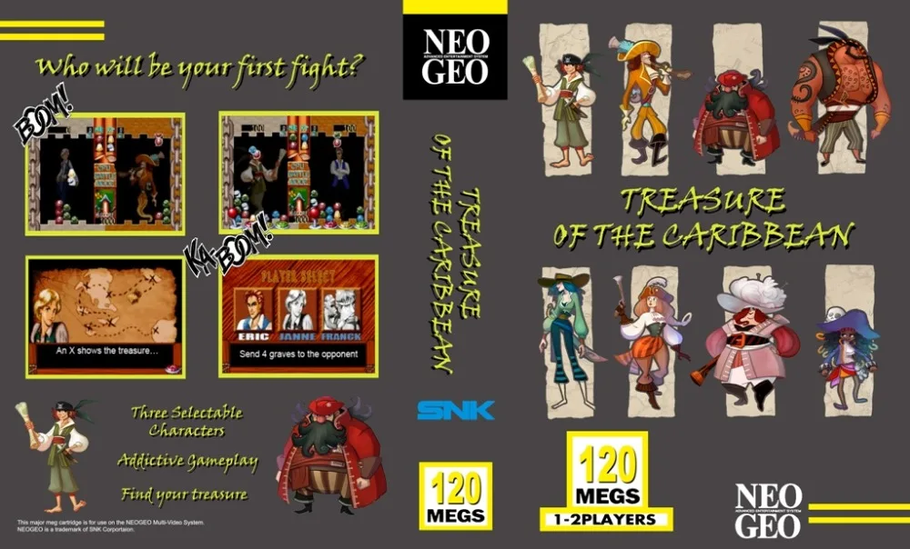 Игровой картридж NEOGEO AES Treasure of the Caribbean (неизданный) для консоли SNK NEO GEO AES