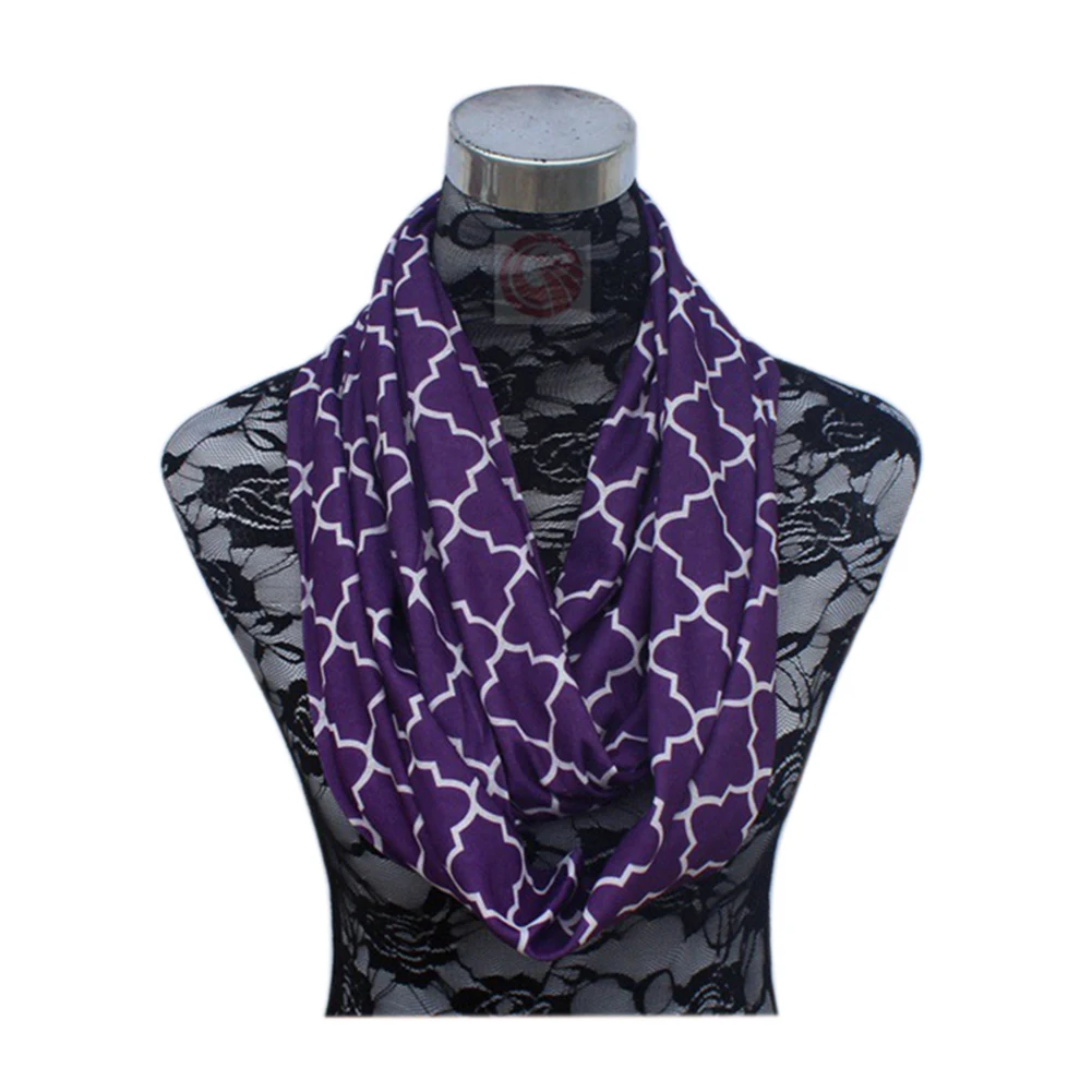 Portable Women Scarf Pocket Infinity Scarf All Match Travel Journey Scarves SER88 - Цвет: as show       size