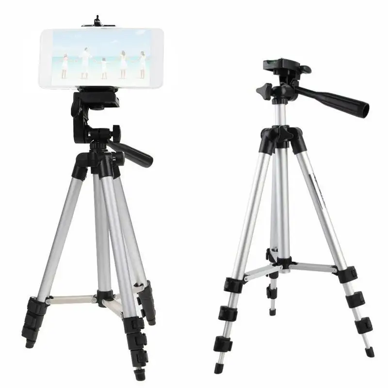  Professional Tripod Portable Flexible Aluminum Alloy Camera Tripod Stand Phone Holder for iPhone Xs