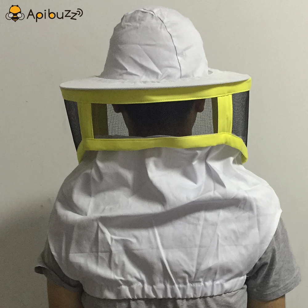 Apibuzz Square Folding Bee Keeping Veil Hats with Round Head Apiculture Beekeeping Farm Equipment Supplies Fishing Anti-Insect
