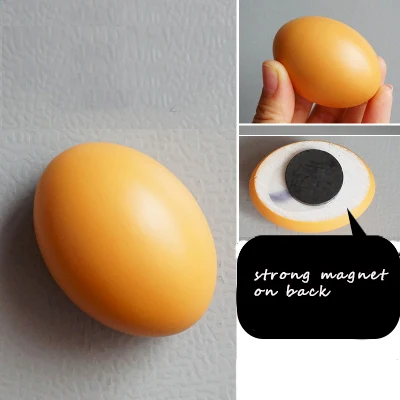egg Стерео еда жареная курица яйцо кукуруза на холодильник магнит Моделирование креативное украшение магнитная наклейка Милая паста - Цвет: egg