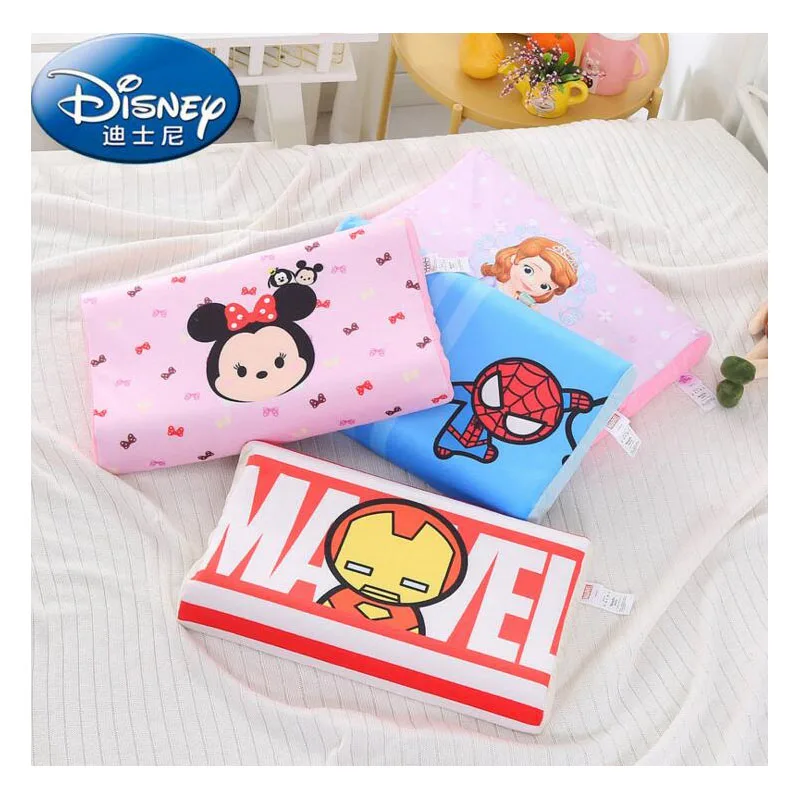 Disney Baby, Таиланд, чистый натуральный латекс, подушка для коррекции шеи, защита позвонков, забота о здоровье, ортопедическая, Антистатическая Подушка для детей 3-6 лет