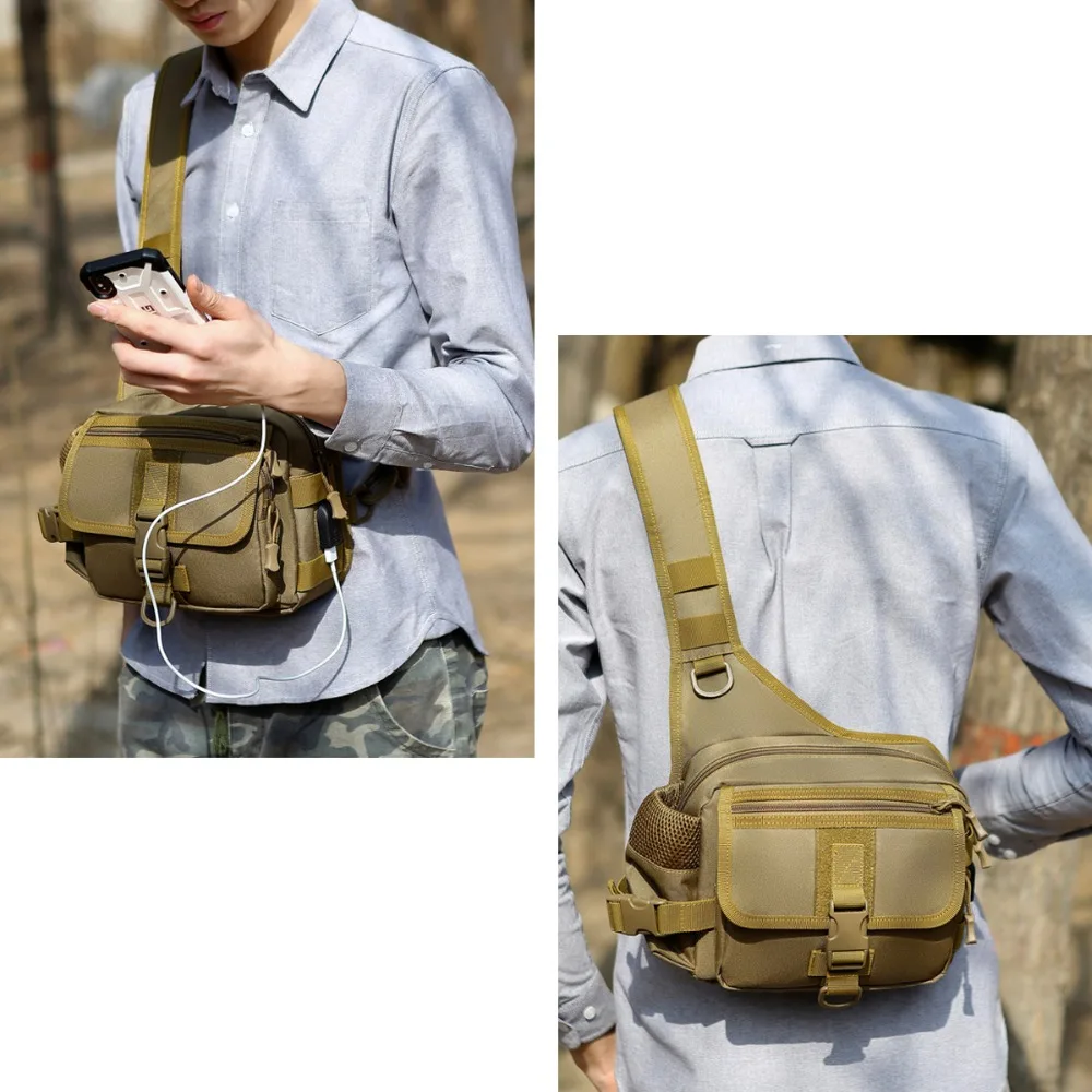 Сумка на ремне, 800D Военная нейлоновая Оксфорд водостойкая MOLLE тактическая утилита EDC Кроссбоди пакет открытый поясной рюкзак