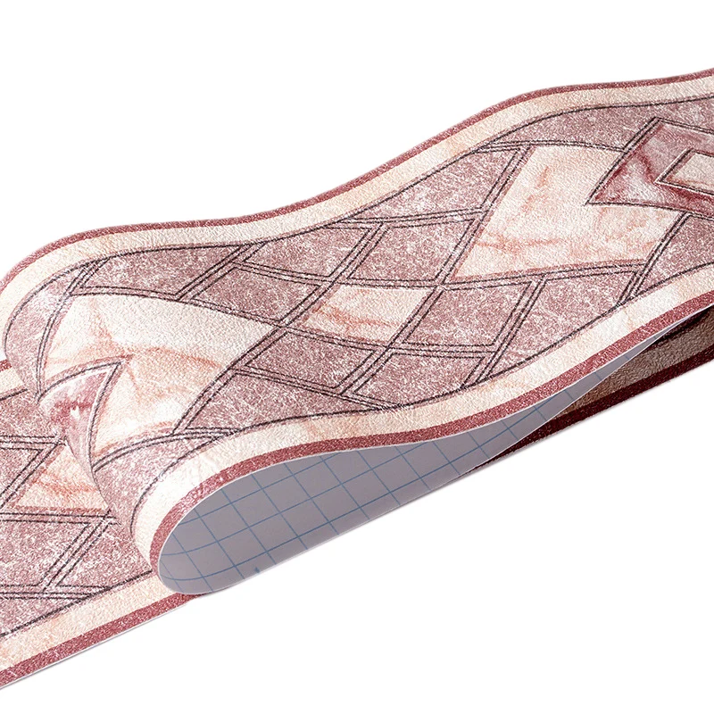 

PVC Self-Adhesive Wallpaper Borders Waistline Geometric Pattern Baseboard Living Room Bathroom Kitchen Tiles Stickers