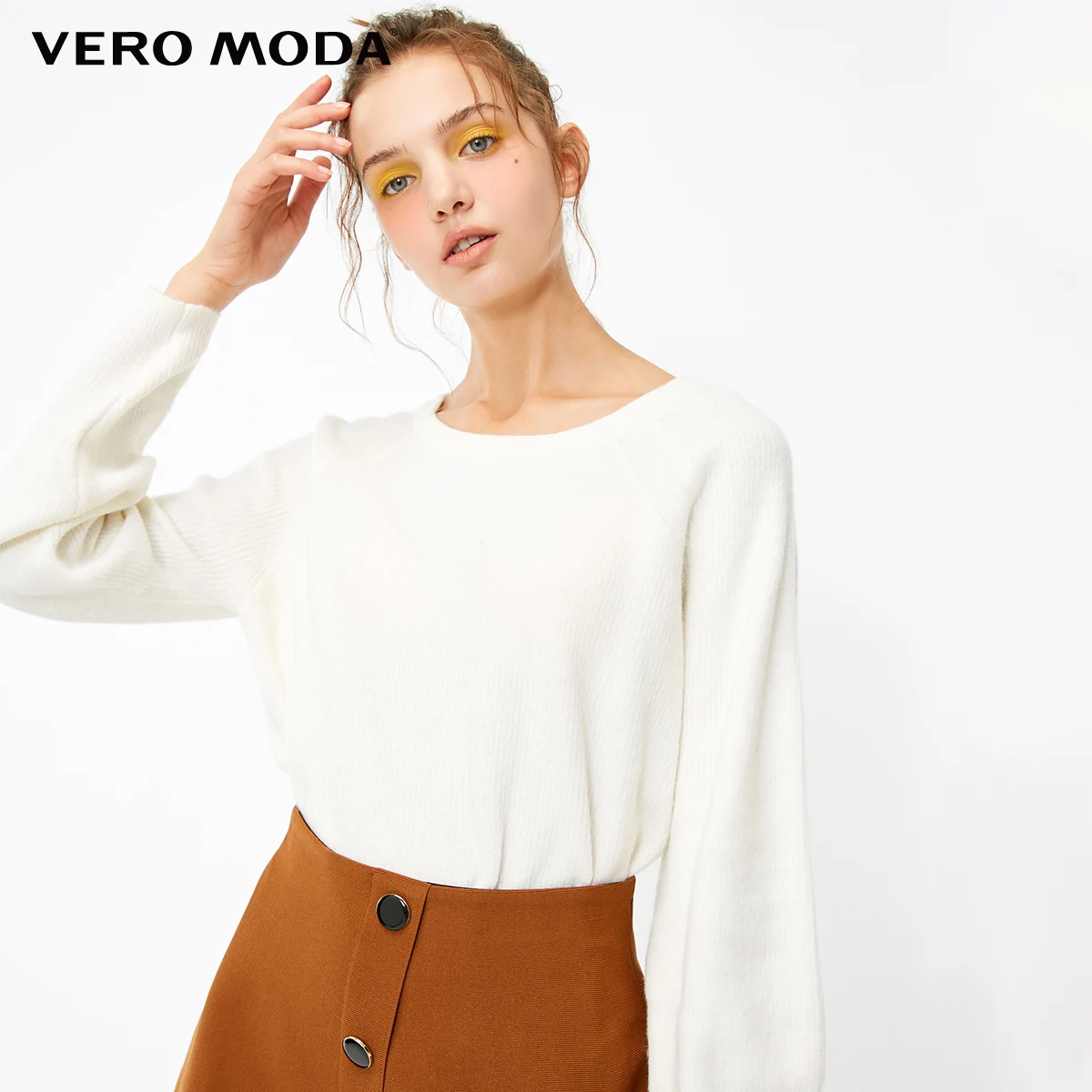 Vero Moda свитер с рукавами реглан | 319113514 - Цвет: Snow white