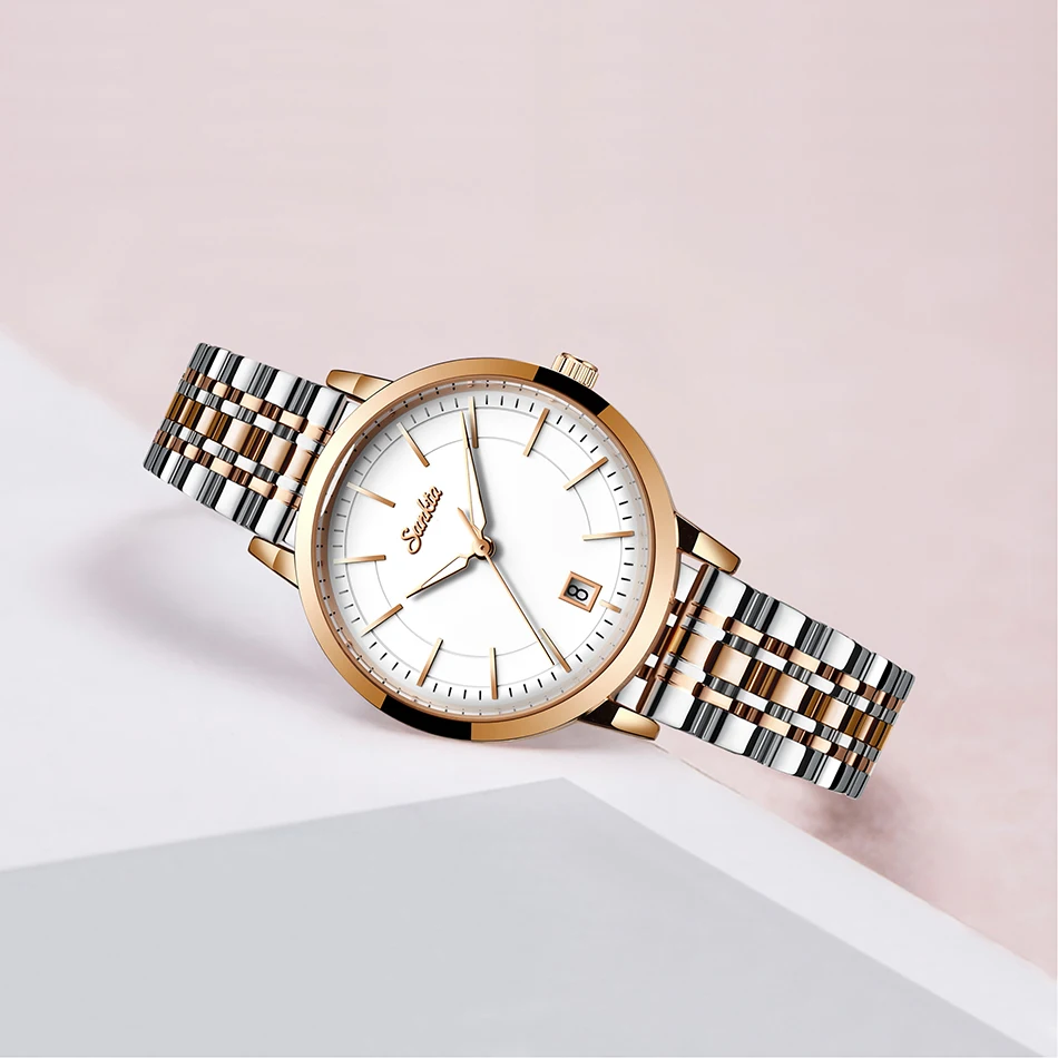 SUNKTA Womens Watch Top Brand Luxury Casual Fashion Watch Ladies Simple Waterproof Quartz Wristwatch Send Bracelet Watch Women