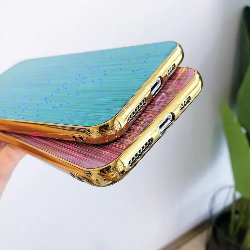 Мягкий силиконовый акриловый чехол для iPhone 11 11 Pro Max, чехол с лазерным красочным покрытием, противоударный чехол для iPhone 7, 8, 6, 6S Plus, оболочка