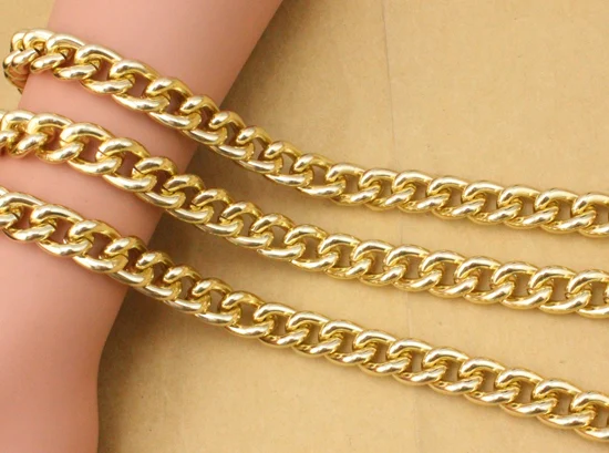 Byzantinische Halskette, gedrehte Ketten, Panzerketten, große Aluminiumkette, passende Armbänder, offene Gliederkette für DIY-Schmuckherstellung – Detail 7