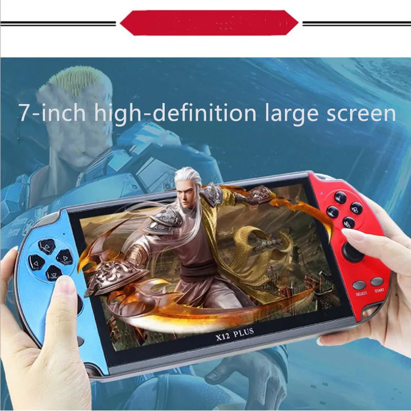Game Consoles X12 Plus Best Gift For Kids 7.0 Inch 16GB Memory Retro For Men Handheld Game Player
