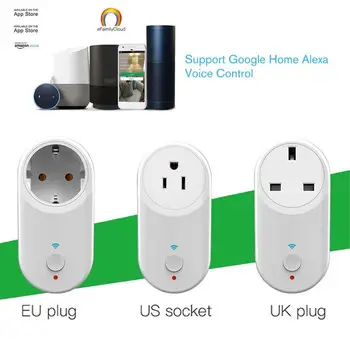 

Smart Plug Wifi Smart Socket Power Monitor EU US UK Plug Outlet Supports Google Home Alexa Control Phone App Control