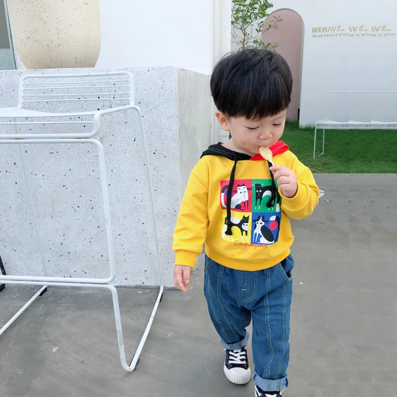 

Korean-style Children Two-Piece Set 19 Autumn New Style 0 a 4-Year-Old CHILDREN'S Suit Autumn Male Baby Pure Cotton Casual Hoodi