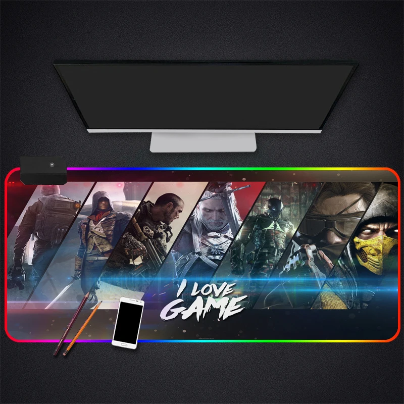 Аниме Call Of дутыши Gaming Keyboard RGB Мышь большой коврик для мыши Скорость Игры Геймер