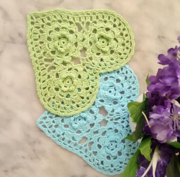3D кружева сердце Хлопок настольная салфетка-подложка pad ткань ручной работы вязаные коврики кружка Рождественская Чайный подстаканник Пан