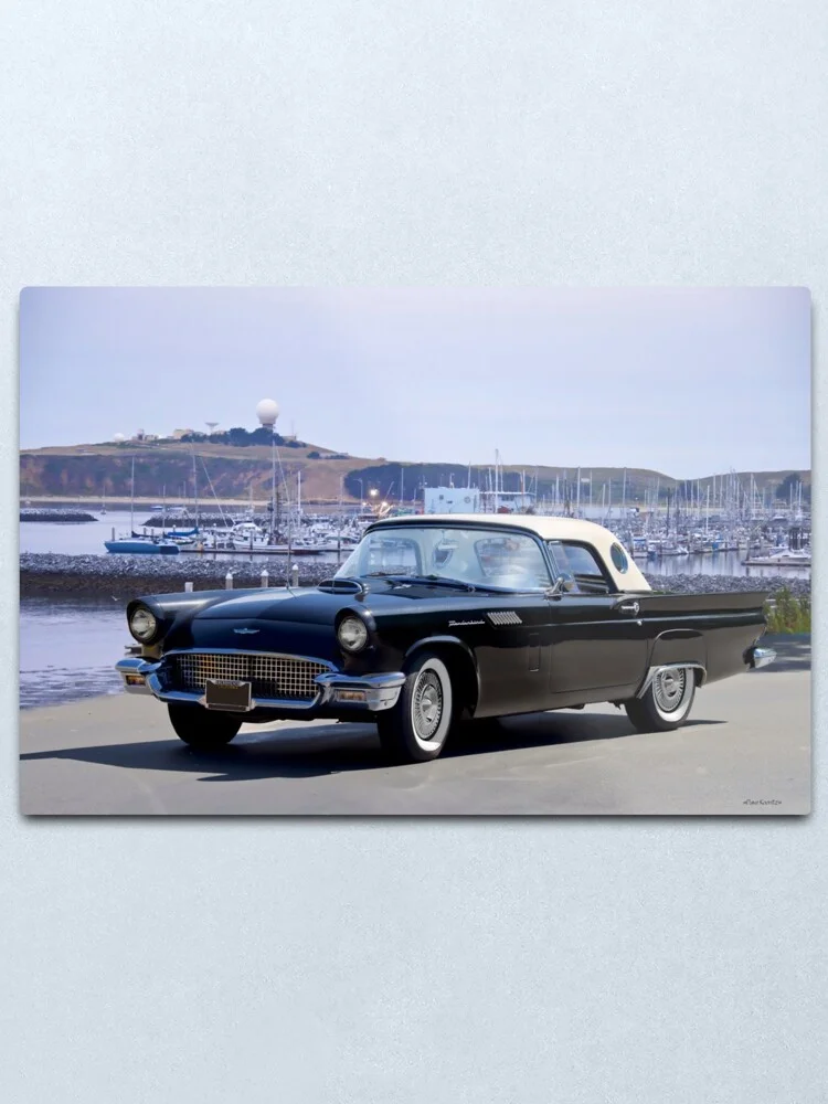 1957 Ford Thunderbird металлический Печатный жестяной знак мужская пещера бар паб клубный