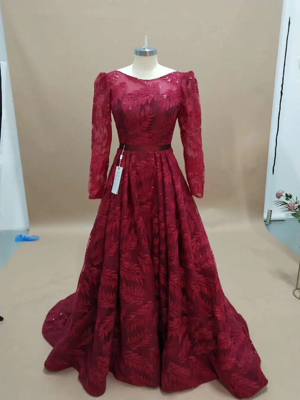 Бордовые Длинные вечерние платья с вырезом лодочкой на молнии Vestido Вечерние платья Abendkleider платья Robe De Soiree Longue
