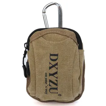 

Men Waist Bag Canvas Fanny Pack Belt Phone Bags Zipper Waterproof Phone Waist Packs Bum Bag Fashion Hook Bum Bag