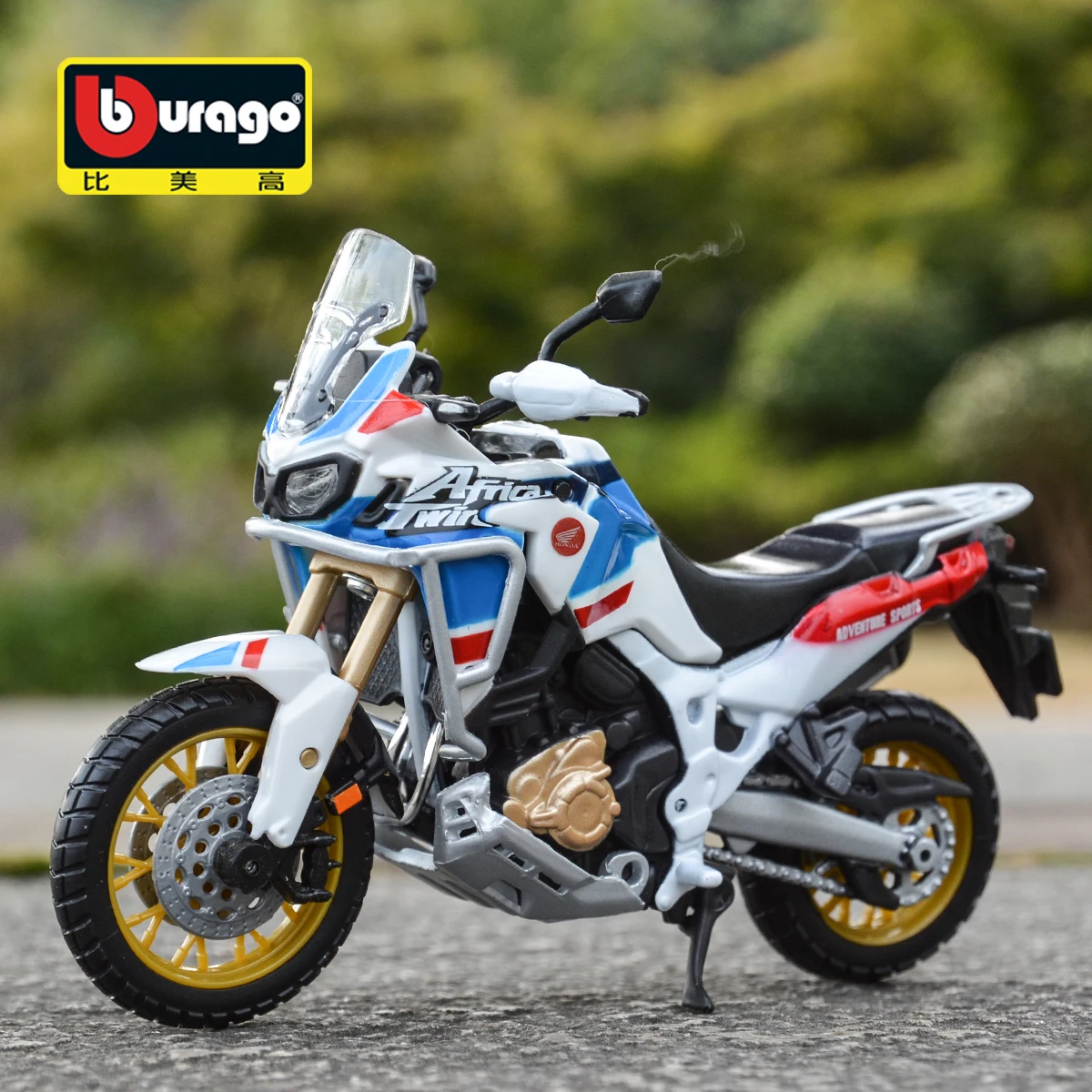 Bburago 1:18 Honda Africa Twin Adventure Static Die Cast Vehicles Collectible Hobbies Motorcycle Model Toys