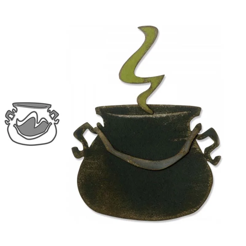 

Metal Cutting Dies and Scrapbooking Ceramic pot For Paper Making Halloween Crazy Embossing Frame Card Dies Set