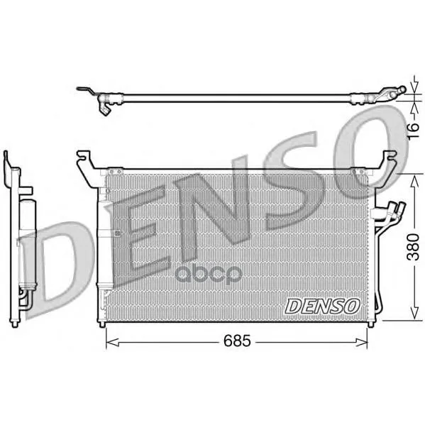 Радиатор Кондиционера Infiniti: Fx35/Fx45 03-08 Denso арт. DCN46013