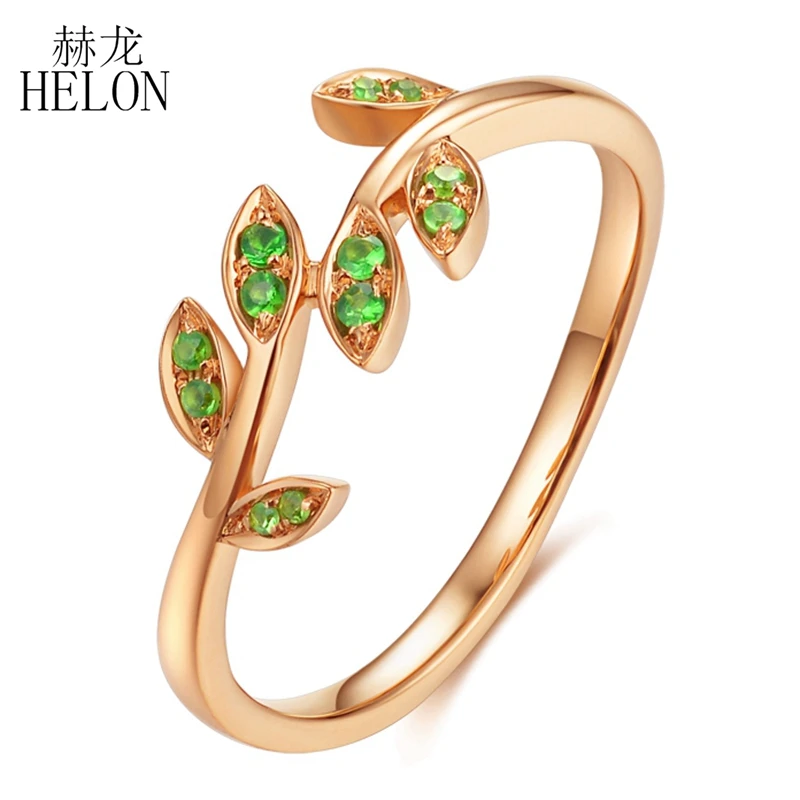 HELON Настоящее 14K розовое золото сертифицированное круглое 100% натуральное