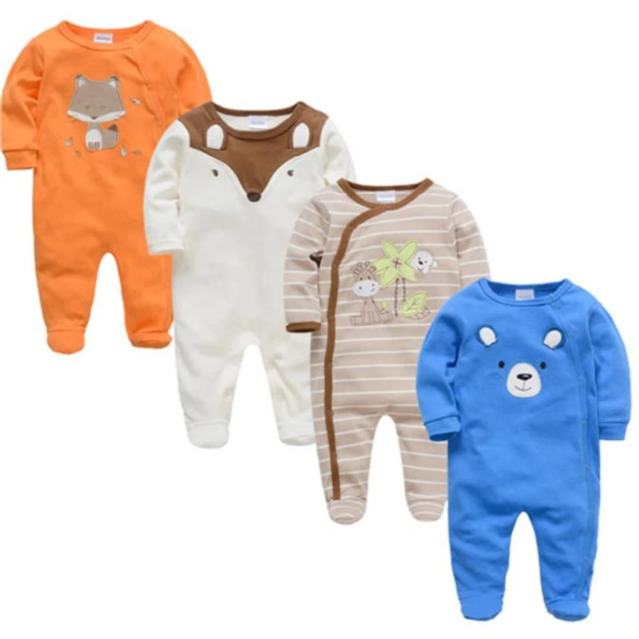 3 шт./партия; Roupa De Bebes; комбинезон для новорожденных мальчиков и девочек; Хлопковая пижама с длинными рукавами; комбинезон для детей от 0 до 12 месяцев; одежда для малышей - Цвет: 43444540