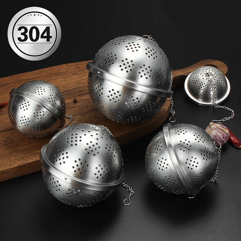 Stainless Steel Tea Leaf Infuser Strainer Spice Mesh Sieve for Brewing Teapot Tea Filter Seasoning Ball Kitchen Accessories tea infuser tea strainer tea filter
