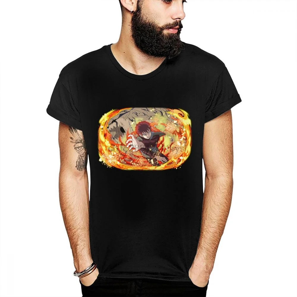 Awesome Anime Naruto Gaara T Shirt Custom Graphic Print Homme Tee Unisex Man 3D T-shirt | Мужская одежда
